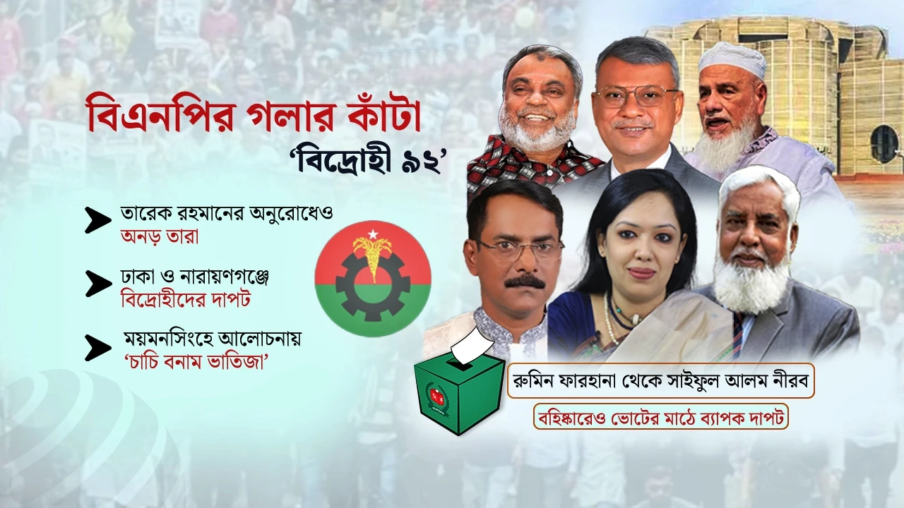 বিদ্রোহীদের চাপে কোণঠাসা, ‘ধানের শীষের’ জয় নিয়ে দুশ্চিন্তায় হাইকমান্ড